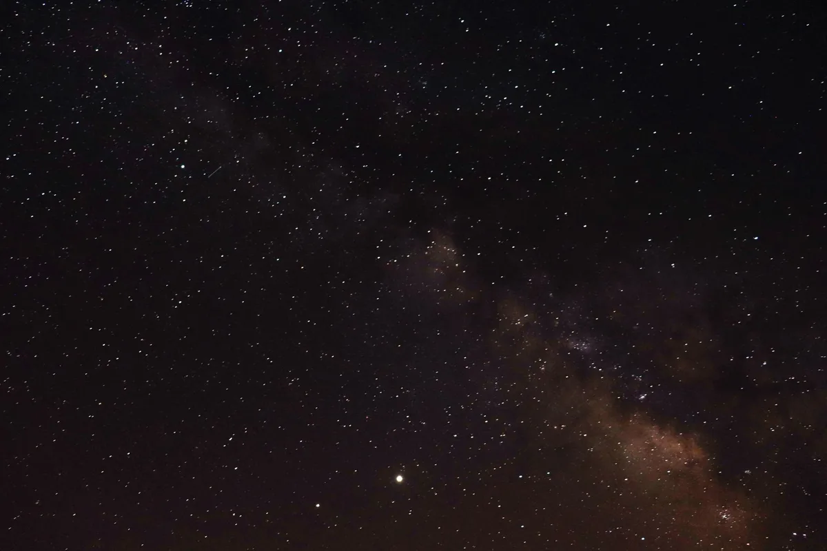Beautiful capture of the Milky Way galaxy under the starry night sky in Şebinkarahisar, Turkey.
