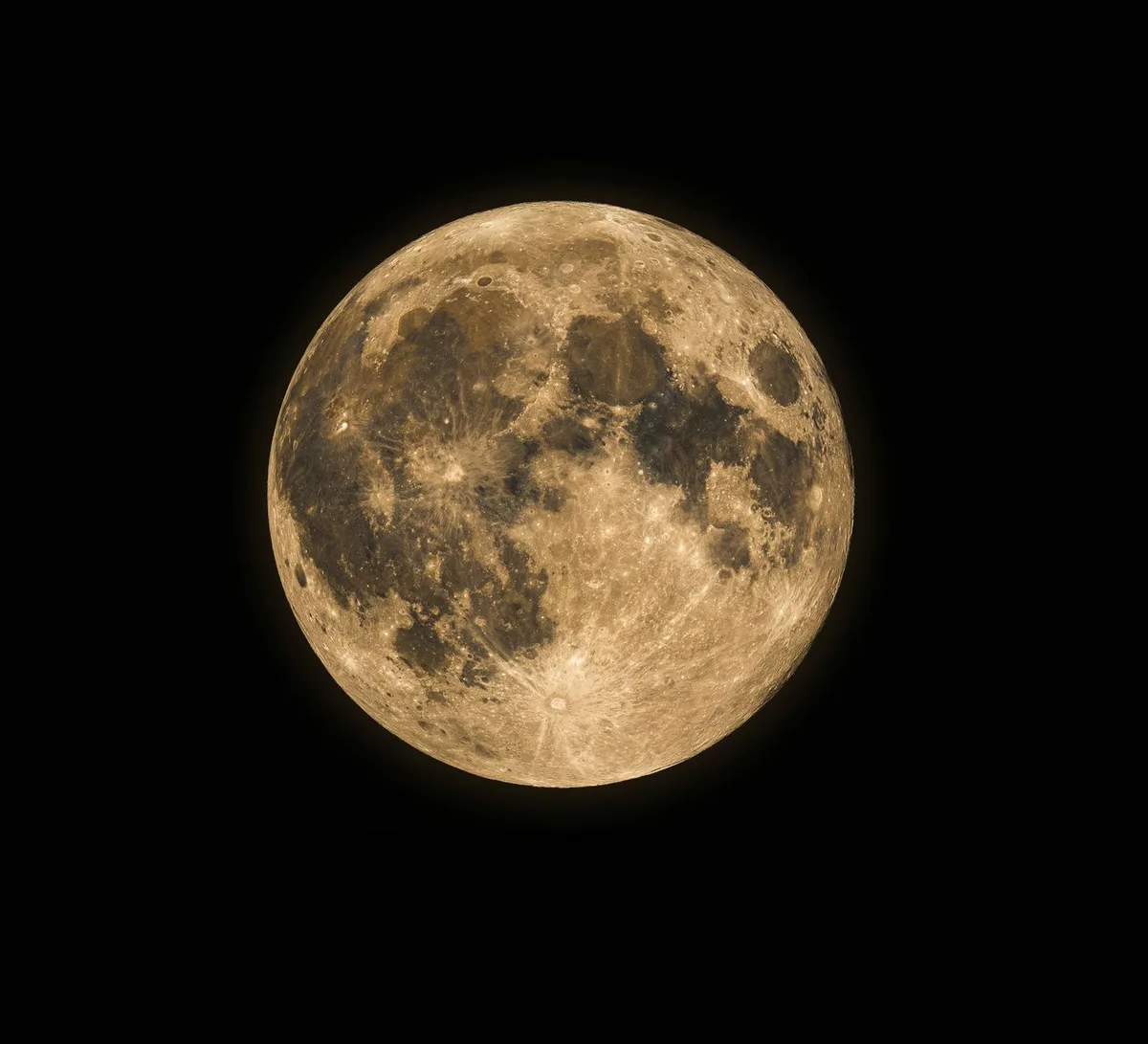 Captivating full moon seen in the dark sky over Arunachal Pradesh, India.